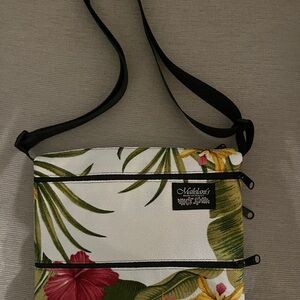 Floral Crossbody Bag - White and Green